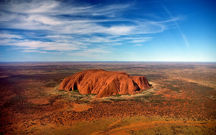 nature, landscape, Uluru, Australia, rock, desert, Ayers Rock, HD wallpaper