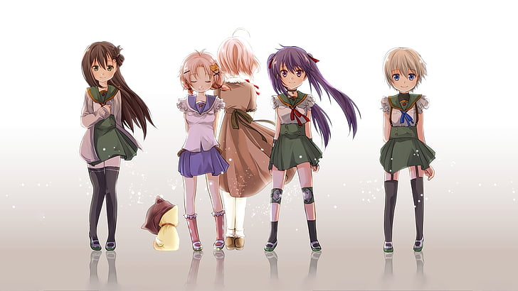 Anime, School-Live!, Gakkou Gurashi!, Kurumi Ebisuzawa, Megumi Sakura, HD wallpaper