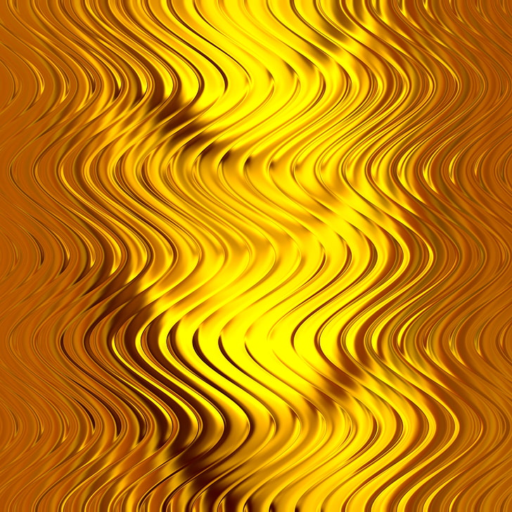 HD wallpaper: yellow wave illustration, metal, gold, texture, plate, golden  | Wallpaper Flare