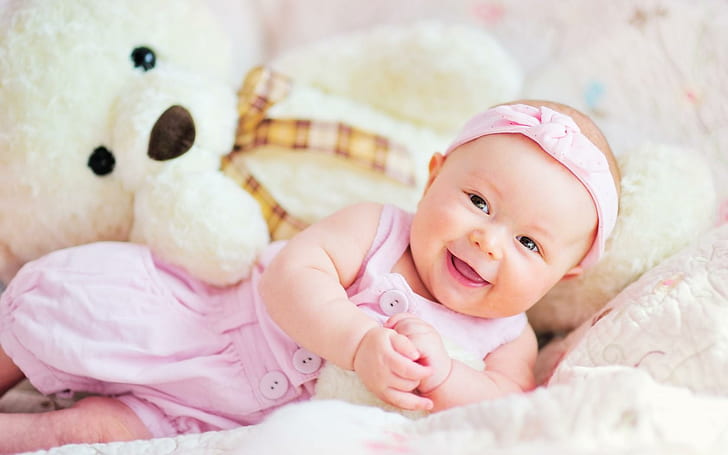 HD wallpaper: Sweet Newborn Baby, cute, girl, smiley face | Wallpaper Flare