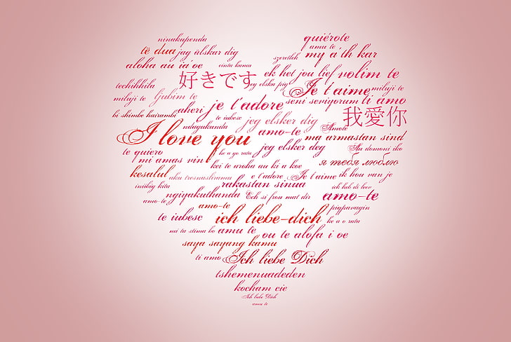 HD wallpaper: heart-shaped word cloud, labels, holiday, Valentine's day, a  lot | Wallpaper Flare