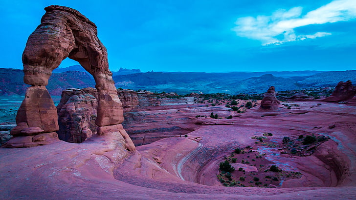 cloud, usa, united states, utah, delicate arch, landscape, arches national park, HD wallpaper