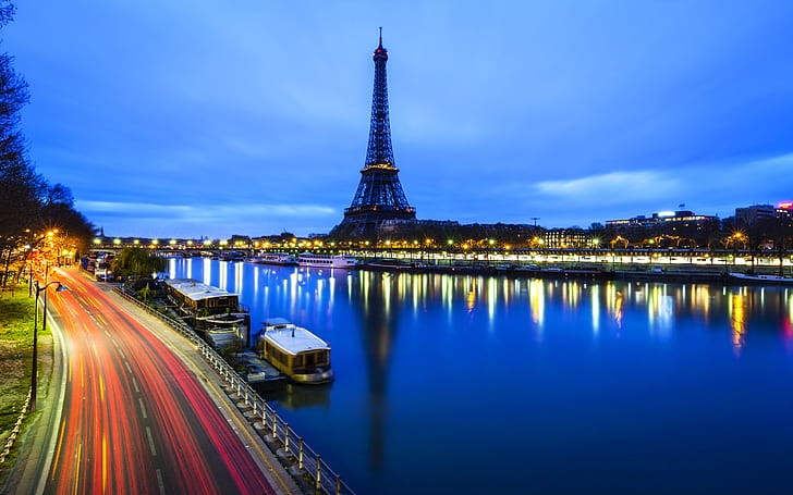 Morning In Paris France Eiffel Tower And River Seine 4k Ultra Hd Desktop Wallpapers For Computers Laptop Tablet And Mobile Phones 3840х2400