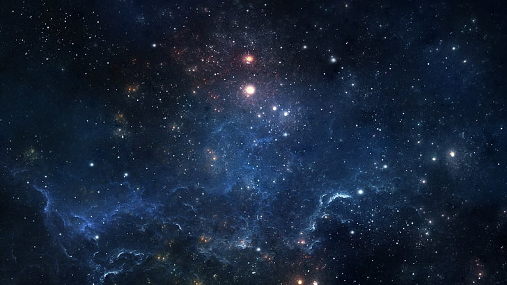 cluster of stars, space, nebula, galaxy, space art, astronomy, HD wallpaper