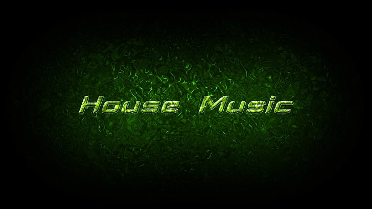 House Music logo, DJ, Brian Dessert, green color, text, communication, HD wallpaper