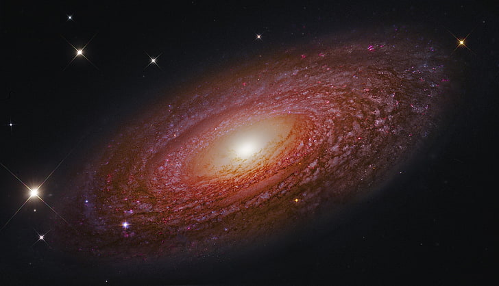 universe illustration, spiral galaxy, NGC 2841, astronomy, space, HD wallpaper