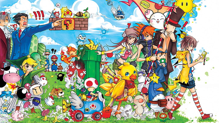 Ace Attorney, Bomberman, Disgaea, Final Fantasy, Harvest Moon, HD wallpaper