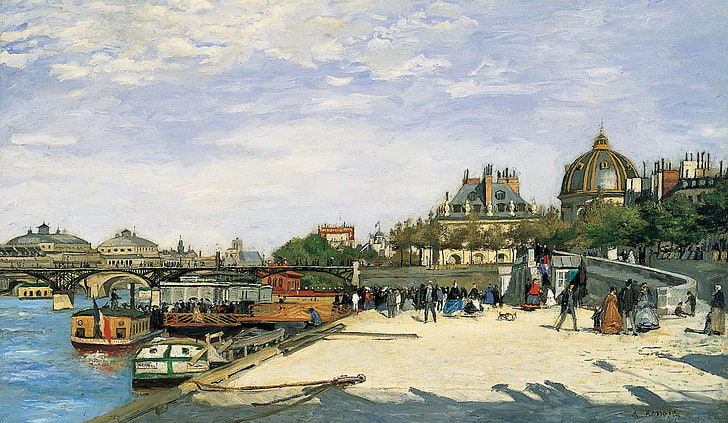 river, picture, Hay, the urban landscape, The Pont Des Arts. Paris