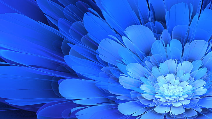 blue flower wallpaper, flowers, Apophysis, blue flowers, flowering plant, HD wallpaper