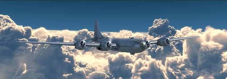 War Thunder, US Air Force, aircraft, World War II, b-29 super fortress, HD wallpaper