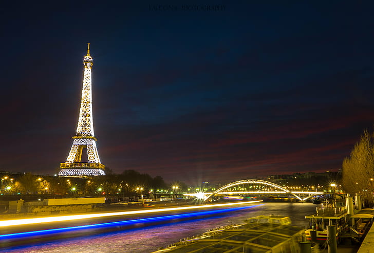 Paris long exposure photo, Blue, Strip, france, français, sony