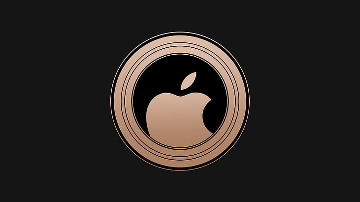Apple logo, iPhone XS, 5K, HD wallpaper