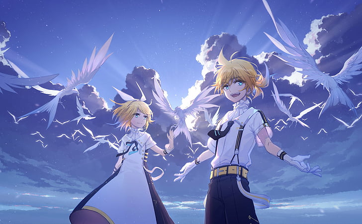 Len Kagamine Rin Kagamine 4k HD Anime 4k Wallpapers Images Backgrounds  Photos and Pictures