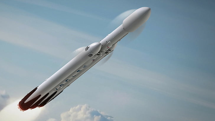 white space shuttle, Falcon Heavy, Space X, Launching