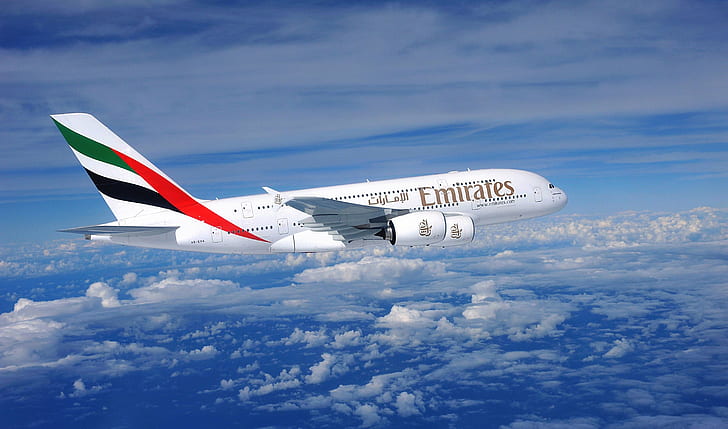 a380, airbus, airliner, airplane, transport, HD wallpaper