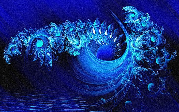 water, squirt, abstraction, fantasy, figure, wave, whirlpool, HD wallpaper