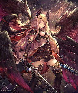 HD wallpaper: female mythical creature digital wallpaper, anime girls,  wings | Wallpaper Flare