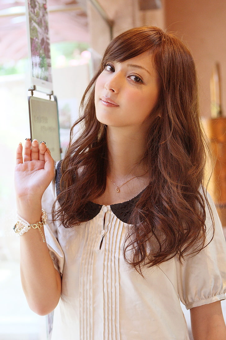 Sasaki Nozomi, model, Asian, women, Japanese, looking at viewer, HD wallpaper
