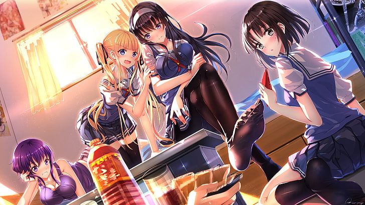 anime characters illustration, Saekano: How to Raise a Boring Girlfriend, HD wallpaper