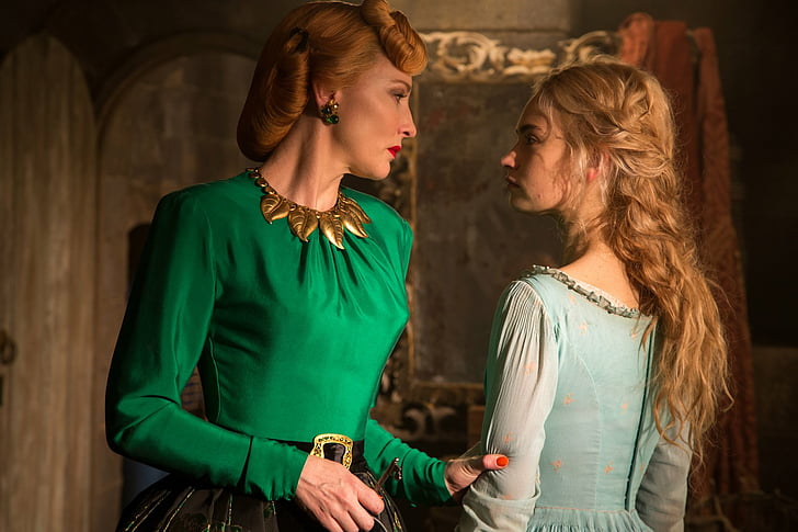 Movie, Cinderella (2015), Cate Blanchett, Lily James, HD wallpaper