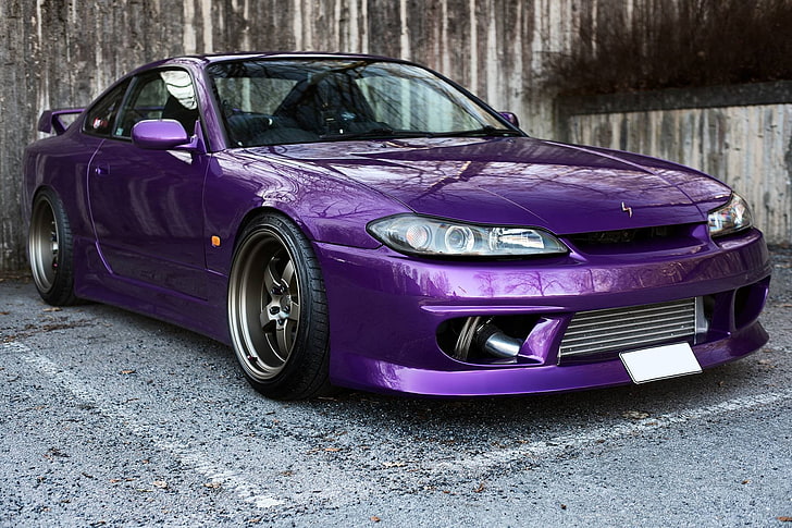 purple coupe, Nissan Silvia Spec-R, Japanese cars, JDM, S15, Silvia S15 HD wallpaper