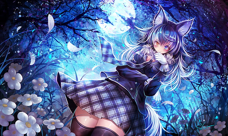Anime Girl Wolf Wallpaper gambar ke 8