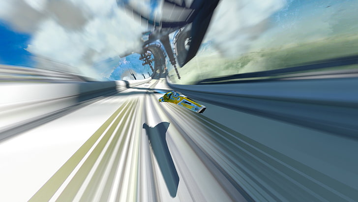 Wipeout, Wipeout HD, racing, PlayStation 3, futuristic, blurred motion, HD wallpaper