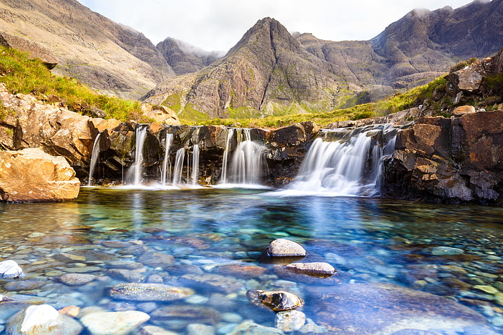 Waterfall, Scotland, Fairy Pools, Isle of Skye