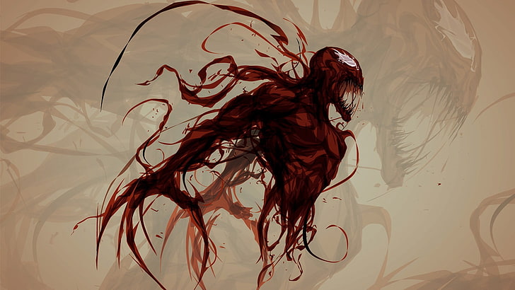 red venom sketch, horror, Marvel Comics, Carnage, Spider-Man