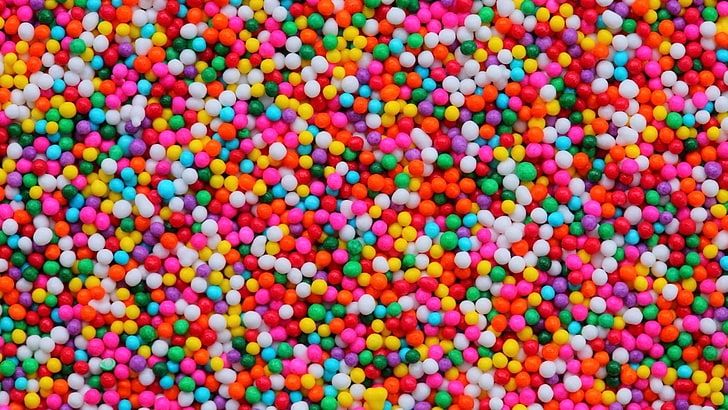 assorted-color ball lot, colorful, candies, multi colored, full frame, HD wallpaper