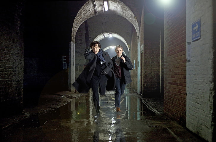men's black suit, the series, Watson, serial, Holmes, Sherlock, HD wallpaper