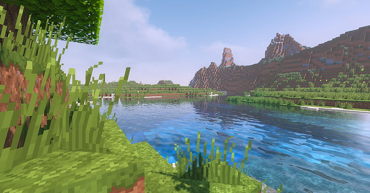 Minecraft, natural scenery, HD wallpaper