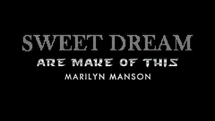 black and white text screenshot, Photoshop, metal music, Marilyn Manson