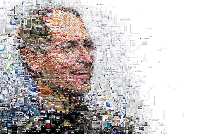 HD wallpaper: Apple computer, iMac, Mosaic art, Steve Jobs, iPhone, MacBook  | Wallpaper Flare