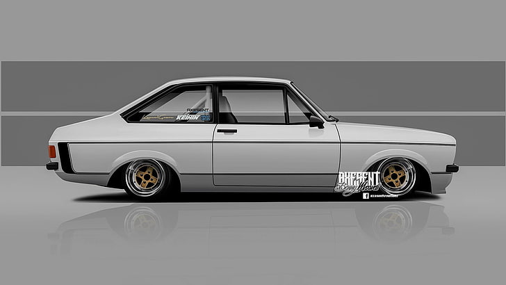 Axesent Creations, Ford Escort MkII, render, British cars, mode of transportation
