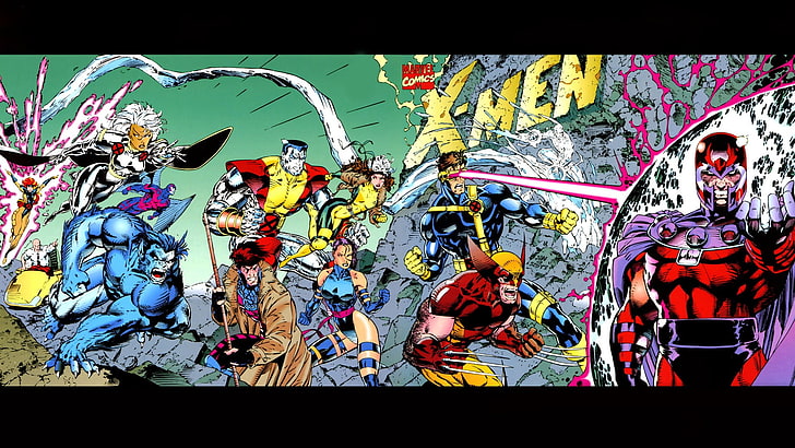X-Men digital wallpaper, comics, Magneto, creativity, multi colored, HD wallpaper