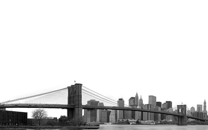 city, New York City, Brooklyn Bridge, HD wallpaper