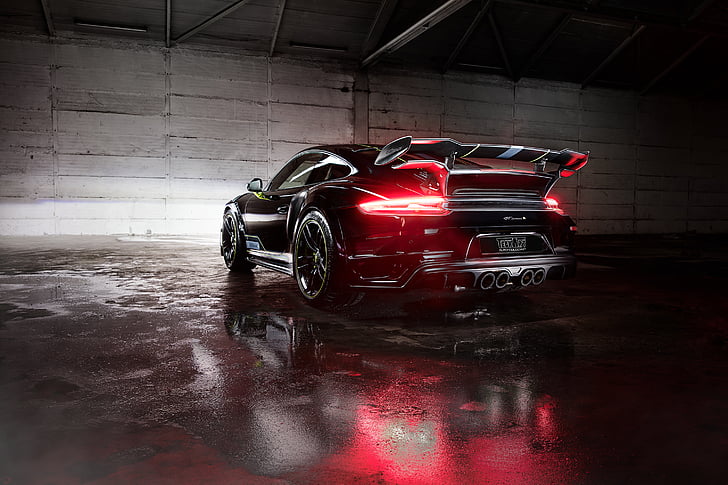 HD wallpaper: black Porsche 911 inside