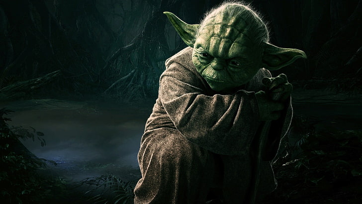 Master Yoda digital wallpaper, Star Wars Master Yoda movie scene, HD wallpaper