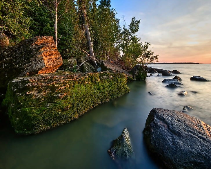 water, rocks, nature, landscape