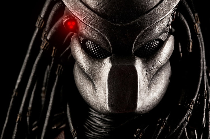 Predator illustration, being, mask, helmet, thing, black Color, HD wallpaper