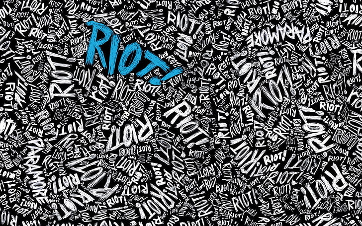 HD wallpaper: typography, Paramore, riot, album covers