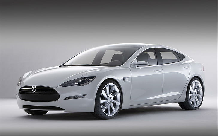 2013 Tesla Model S, white sedan, cars, HD wallpaper