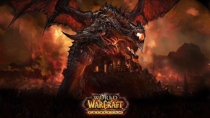 World of WarCraft digital wallpaper, Deathwing, World of Warcraft: Cataclysm