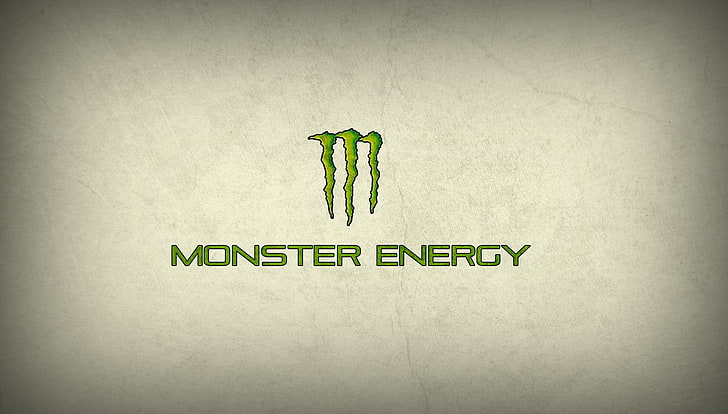 Monster Energy logo, text, vignette, western script, green color, HD wallpaper
