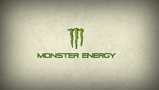 Monster Energy logo, text, vignette, western script, green color HD wallpaper