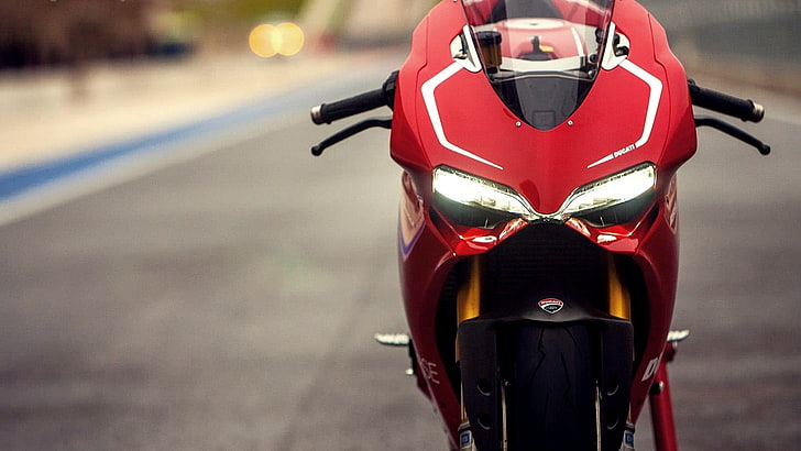 red and black sports bike, Ducati, transportation, helmet, mode of transportation, HD wallpaper