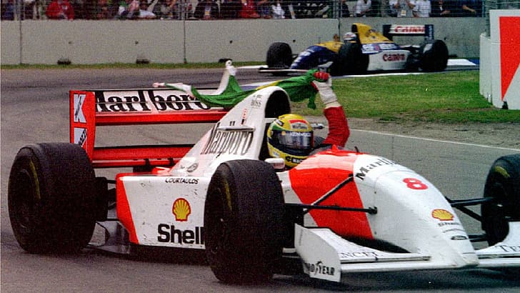 Ayrton Senna, Mclaren Mp4, Marlboro, Formula 1, tires, racing, HD wallpaper
