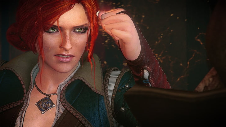 red-haired female illustration, The Witcher 3: Wild Hunt, Triss Merigold