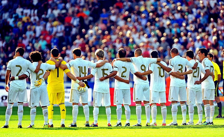 Real Madrid Soccer Team, Real Madrid team, Sports, Football, real people, HD wallpaper